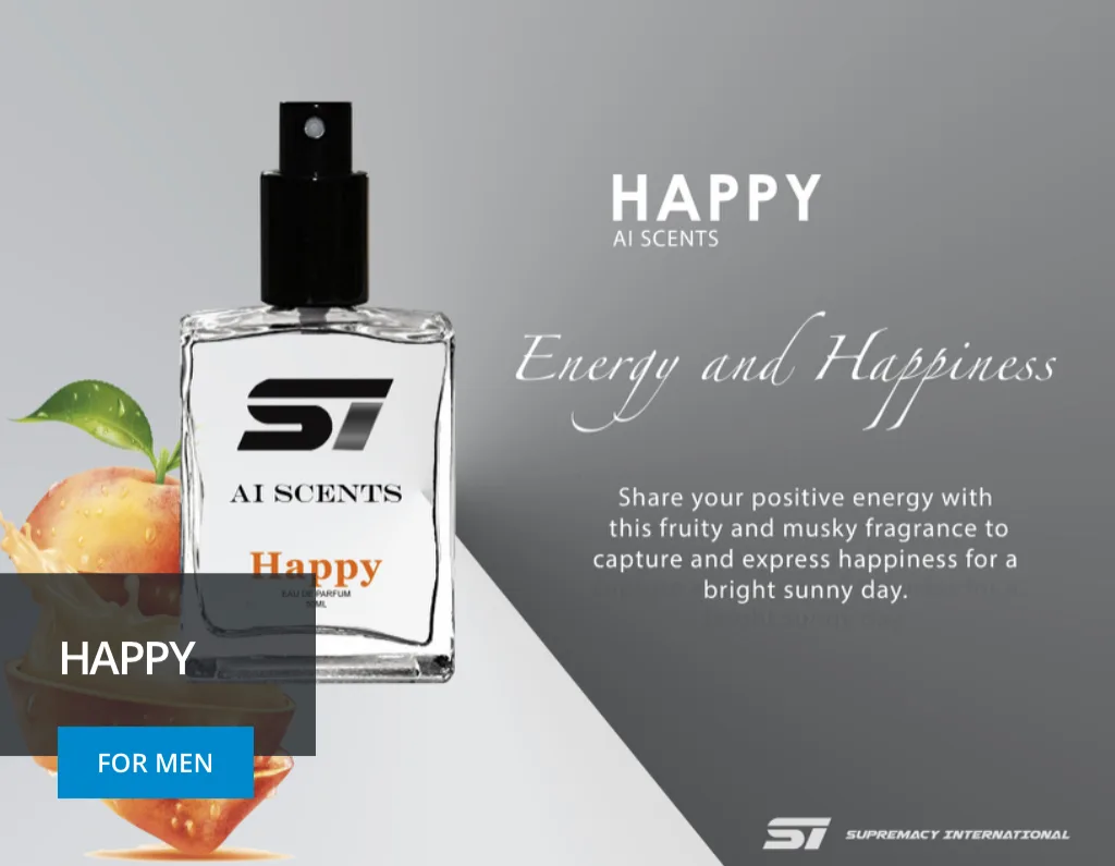 Ai Scents Happy fragrance visual for men